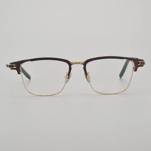 Square Titanium Glasses LE5038_Brown - Gold