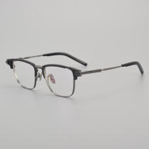 Square Titanium Glasses LE5038_Black - Gunmetal