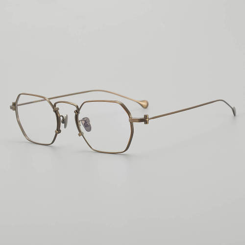 Geometric Titanium Glasses LE5039_Bronze