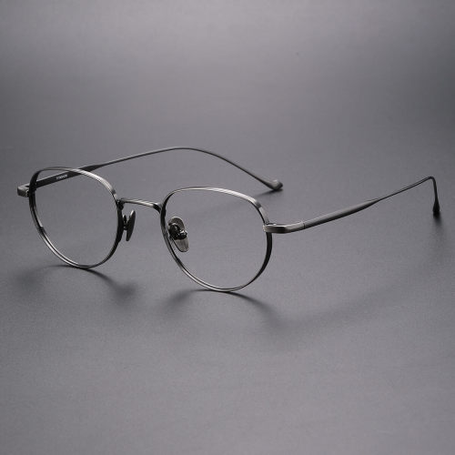 Oval Pure Titanium Glasses LE1080 - Gunmetal