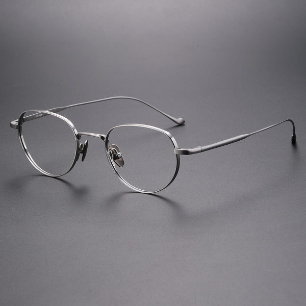 Oval Pure Titanium Glasses LE1080 - Silver