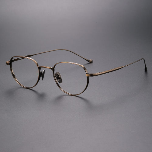 Oval Pure Titanium Glasses LE1080 - Bronze