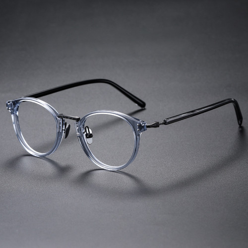 Acetate & Titanium Eyeglasses LE0335 - Clear Grey