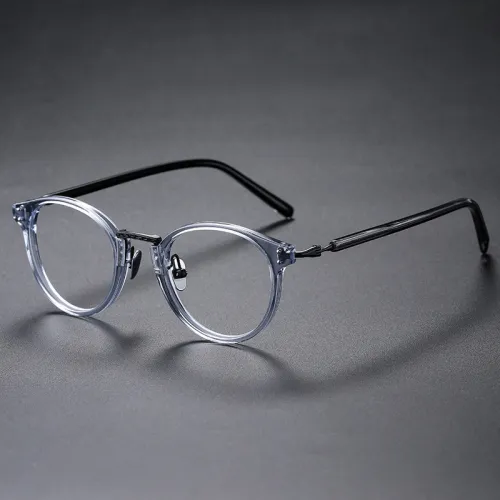 Acetate & Titanium Eyeglasses LE0335 - Clear Grey