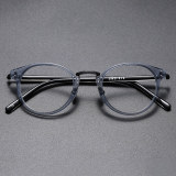 Acetate & Titanium Eyeglasses LE0335 - Clear Grey Front View