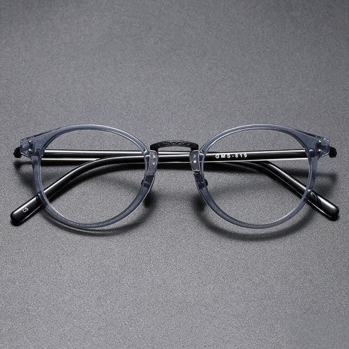 Acetate & Titanium Eyeglasses LE0335 - Clear Grey