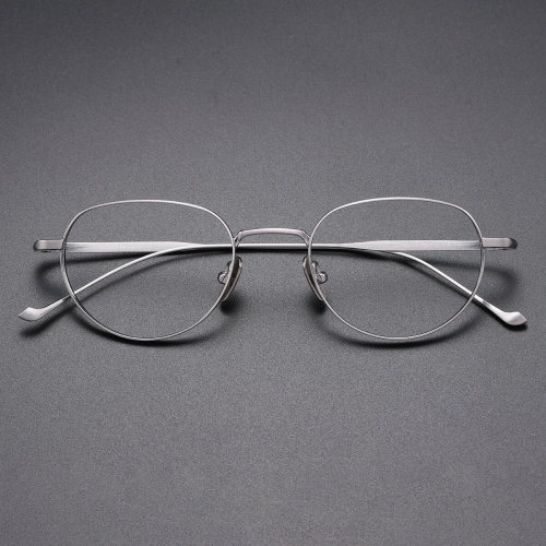 Oval Pure Titanium Glasses LE1080 - Silver