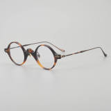 Round Acetate & Titanium Glasses LE5171 - Tortoise - Bronze