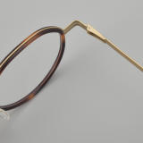 Round Titanium Glasses LE5314 - Tortoise - Gold
