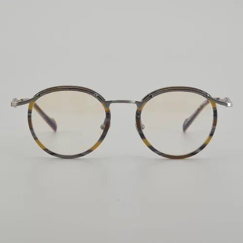 Round Acetate & Titanium Glasses LE5262 - Colorful