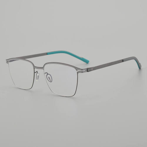 Square Titanium Glasses LE5296 - Grey - Gunmetal