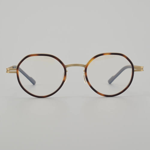 Round Titanium Glasses LE5314 - Tortoise - Gold