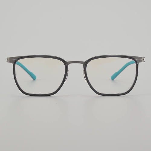 Square Titanium Glasses LE5341 - Black - Gunmetal