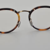 Round Acetate & Titanium Glasses LE5262 - Bronze