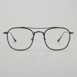 Square Titanium Glasses LE5309 - Black Front View