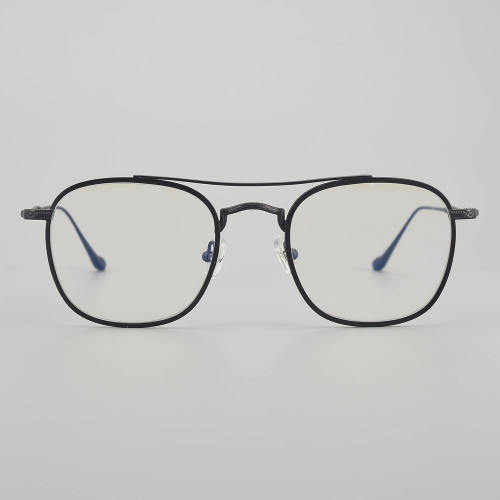Square Titanium Glasses LE5309 - Black