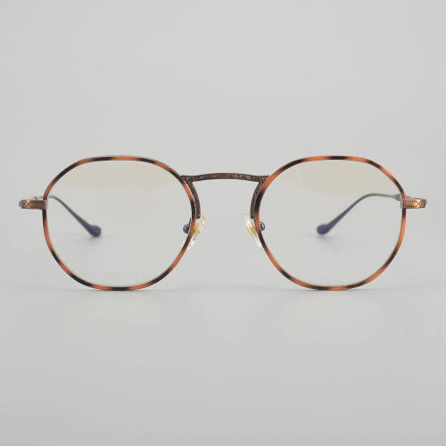 Round Titanium Glasses LE5223 - Tortoise - Bronze