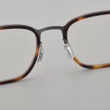 Square Titanium Glasses LE5341 - Tortoise - Gunmetal