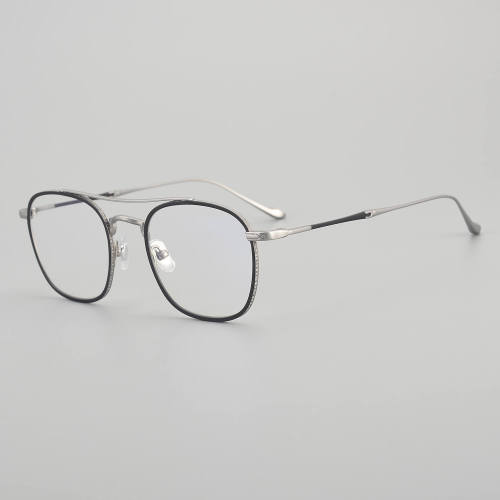 Square Titanium Glasses LE5309 - Black - Silver