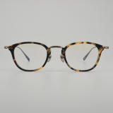 Oval Acetate & Titanium Glasses LE5243 - Tortoise - Bronze Front View