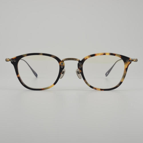 Oval Acetate & Titanium Glasses LE5243 - Tortoise - Bronze