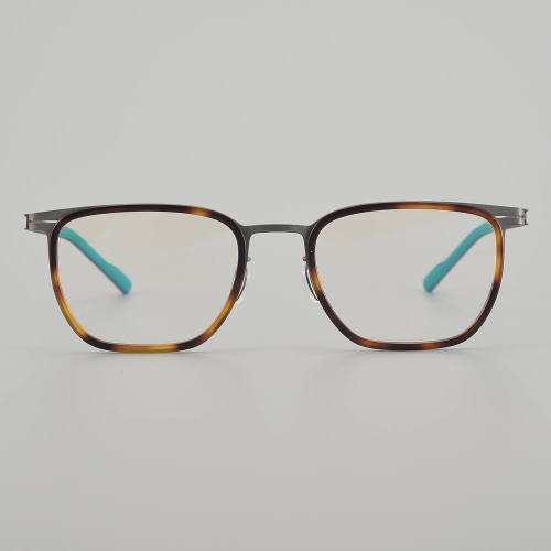Square Titanium Glasses LE5341 - Tortoise - Gunmetal