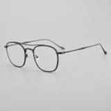 Square Titanium Glasses LE5309 - Black