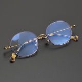 Round Titanium Glasses LE5234 - Blue - Bronze