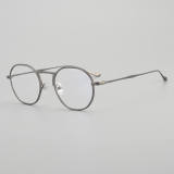 Round Titanium Glasses LE5223 - Gunmetal