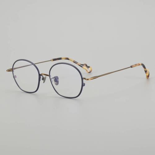Round Titanium Glasses LE5234 - Blue - Bronze