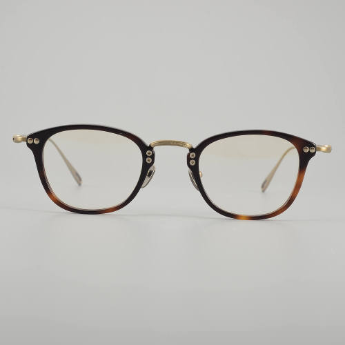 Oval Acetate & Titanium Glasses LE5243 - Tortoise - Gold