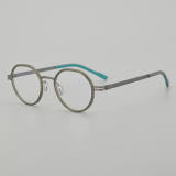 Round Titanium Glasses LE5314 - Green - Gunmetal