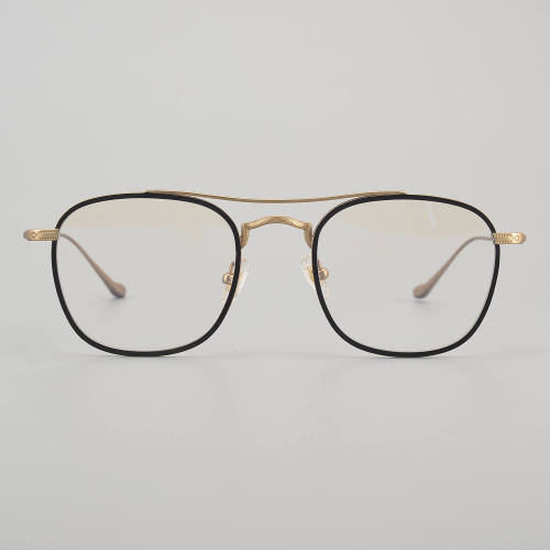 Square Titanium Glasses LE5309 - Black - Gold
