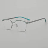 Square Titanium Glasses LE5296 - Green - Gunmetal