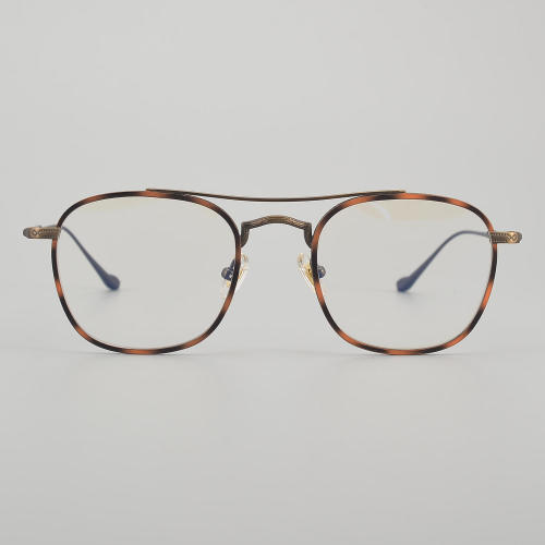 Square Titanium Glasses LE5309 - Tortoise - Bronze