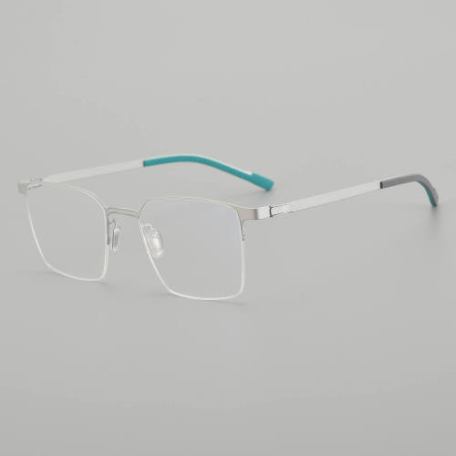 Half Rim Titanium Glasses LE5108 - Silver