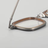 Square Titanium Glasses LE5120 - Brown - Gunmetal