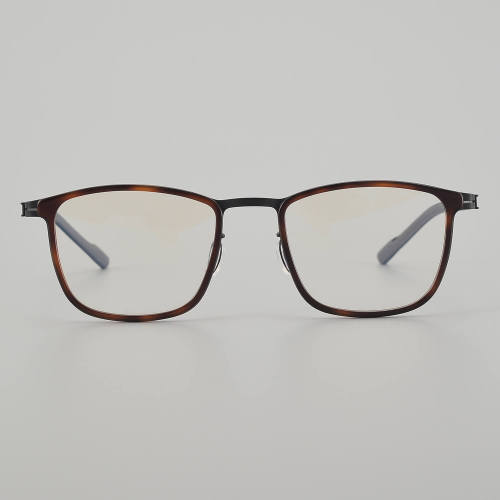 Square Titanium Glasses LE5153 - Tortoise - Black