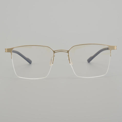 Half Rim Titanium Glasses LE5108 - Gold