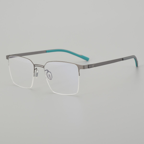 Half Rim Titanium Glasses LE5108 - Gunmetal