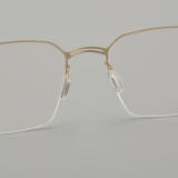 Half Rim Titanium Glasses LE5108 - Gold