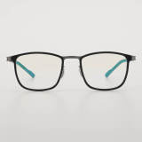 Square Titanium Glasses LE5153 - Black - Gunmetal Front View
