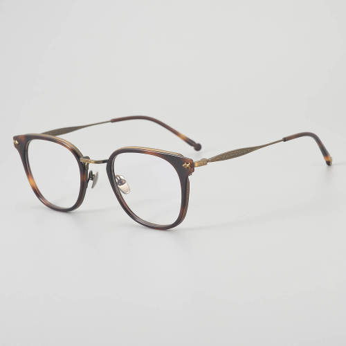 Square Titanium Glasses LE5131 - Tortoise - Bronze