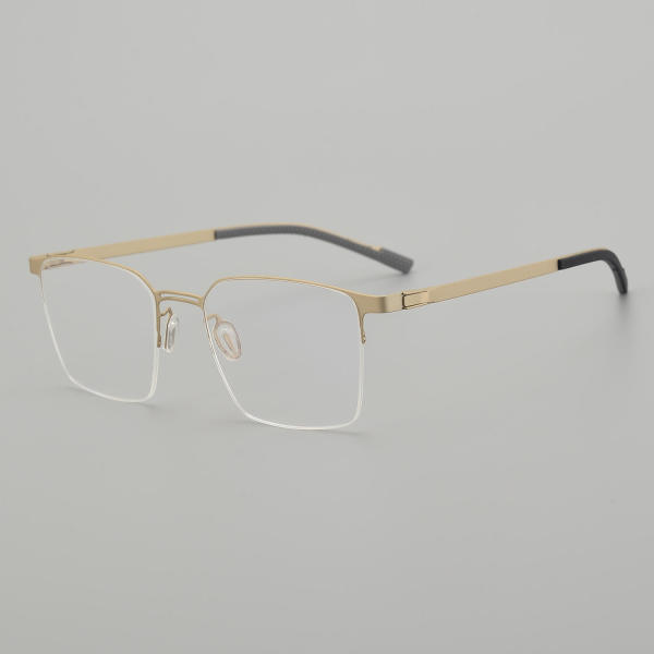 Half Rim Titanium Glasses LE5108 - Gold