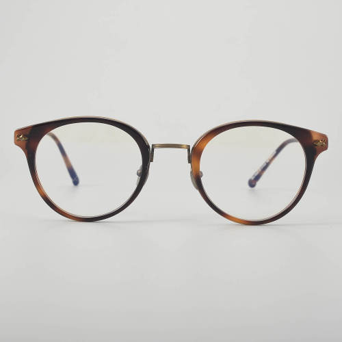 Round Acetate & Titanium Glasses LE5141 - Tortoise - Bronze