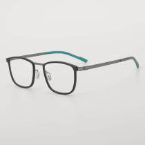 Square Titanium Glasses LE5153 - Black - Gunmetal