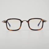 Square Titanium Glasses LE5120 - Tortoise - Bronze Front View