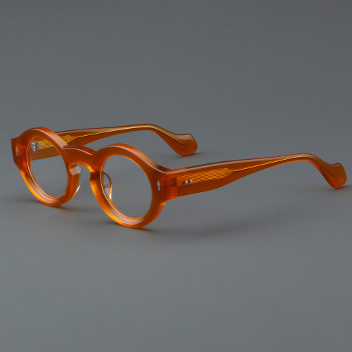 Round Acetate Glasses LE7016_Orange