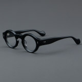 Round Acetate Glasses LE7016 - Black