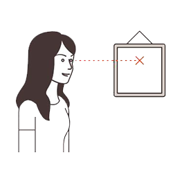 Use a mirror and ruler